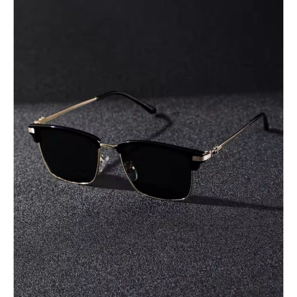 Unisex Metal Square Sunglasses – Trendy Outdoor Photo & Fashion Accessory
